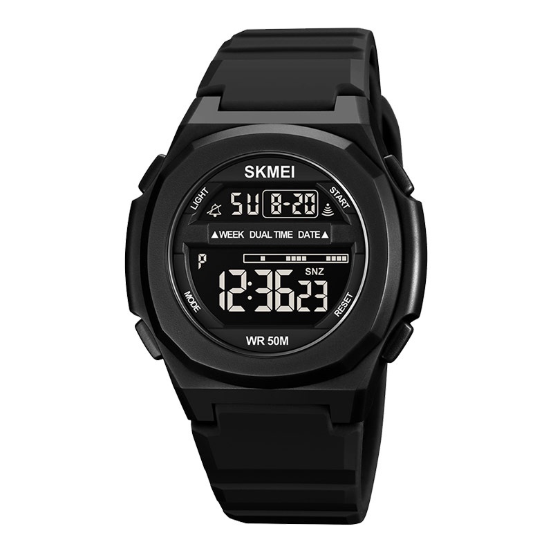 Jual Jam Tangan Pria Skmei Bkbk Men Digital Dial Black Silicone