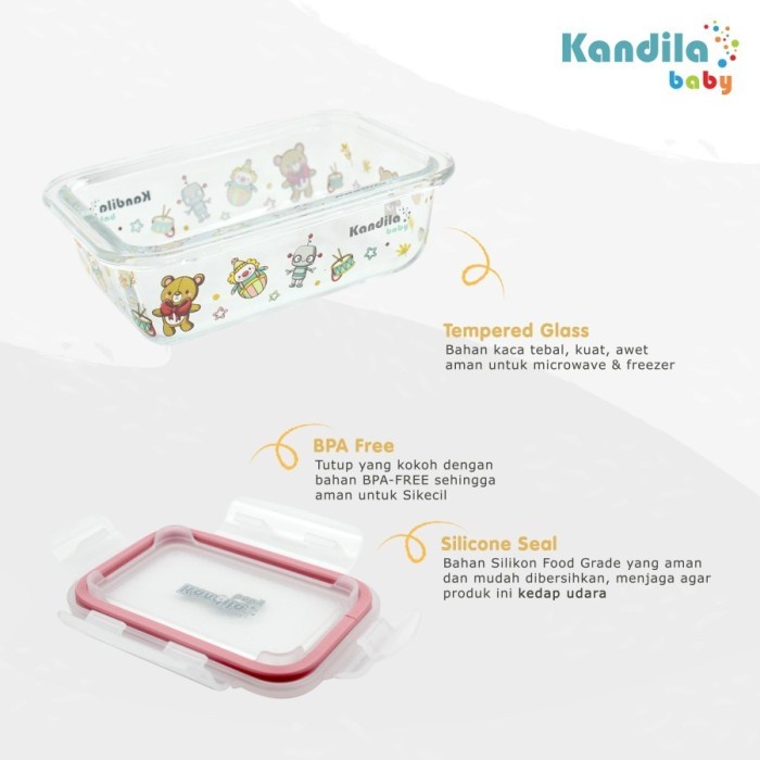 Jual KANDILA GLASS FOOD CONTAINERBABY FOOD CONTAINERPENYIMPANAN MPASI