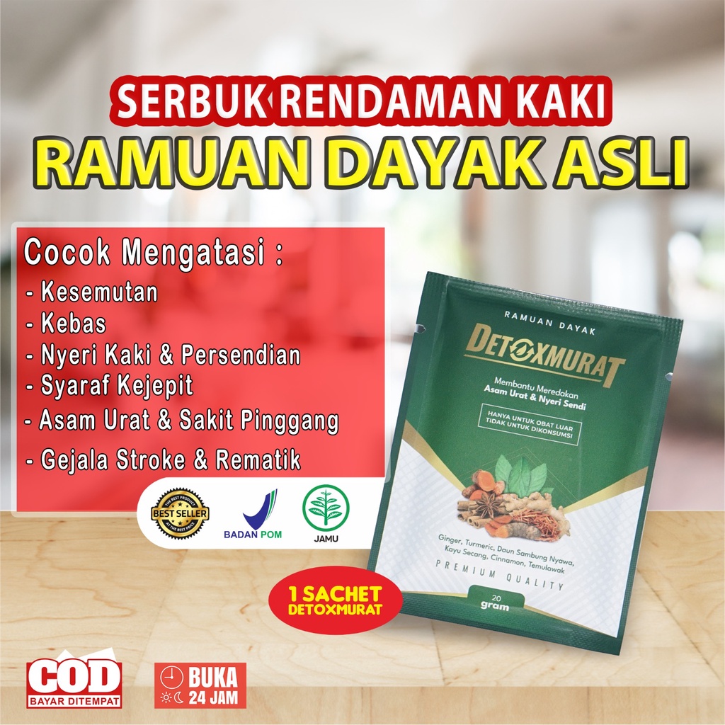 Jual Detoxmurat Sachet Serbuk Rendaman Kaki Ramuan Dayak Kalimantan