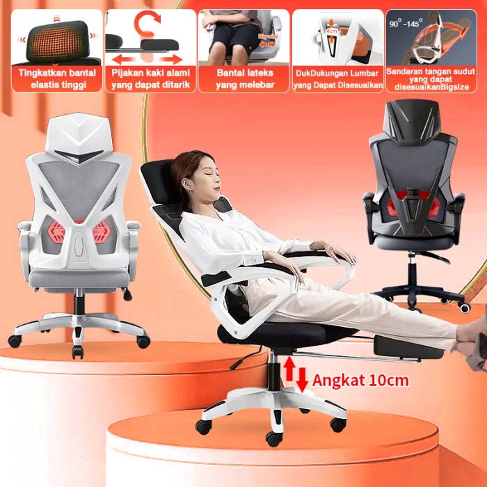 Jual Gottdi Ergonomic Office Chair Kursi Kantor Premium Dengan Pijakan