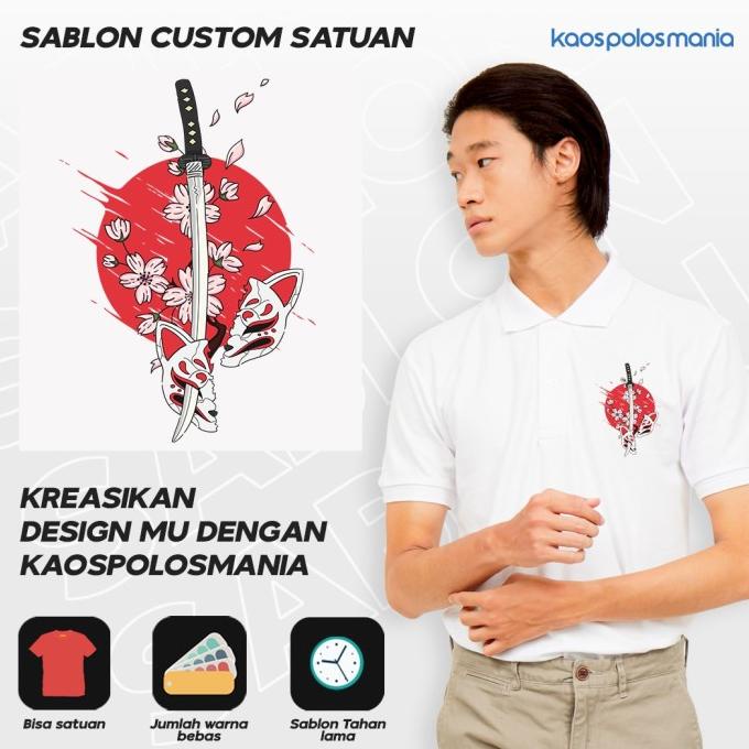 Jual Kaos Sablon Custom Satuan Bebas Desain Polo Shirt Kpm Apparel Cvc