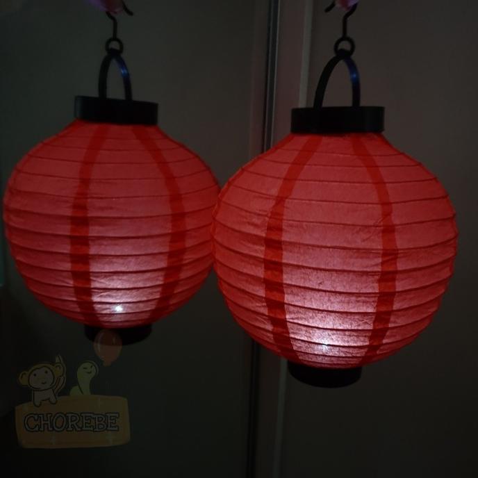 Jual NEW STOCK LAMPION GANTUNG MERAH DEKORASI HIASAN IMLEK SINCIA LED