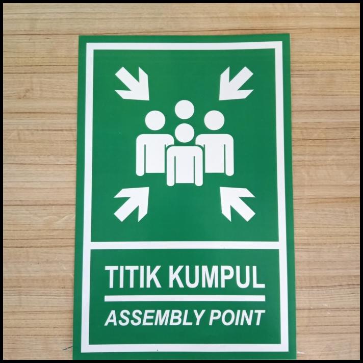 Jual HOT DEAL STICKER K3 RAMBU SAFETY TITIK KUMPUL ASSEMBLY POINT UK