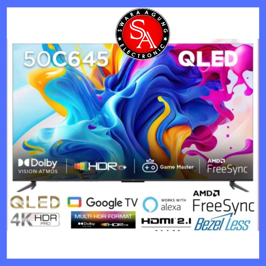 Jual Qled Uhd K Google Tv Inch Tcl Type C Hdr