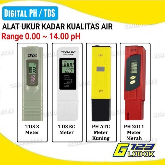 Jual Alat Ukur Tester Hidroponik Air Aquarium Kolam Ikan PH EC TDS 3