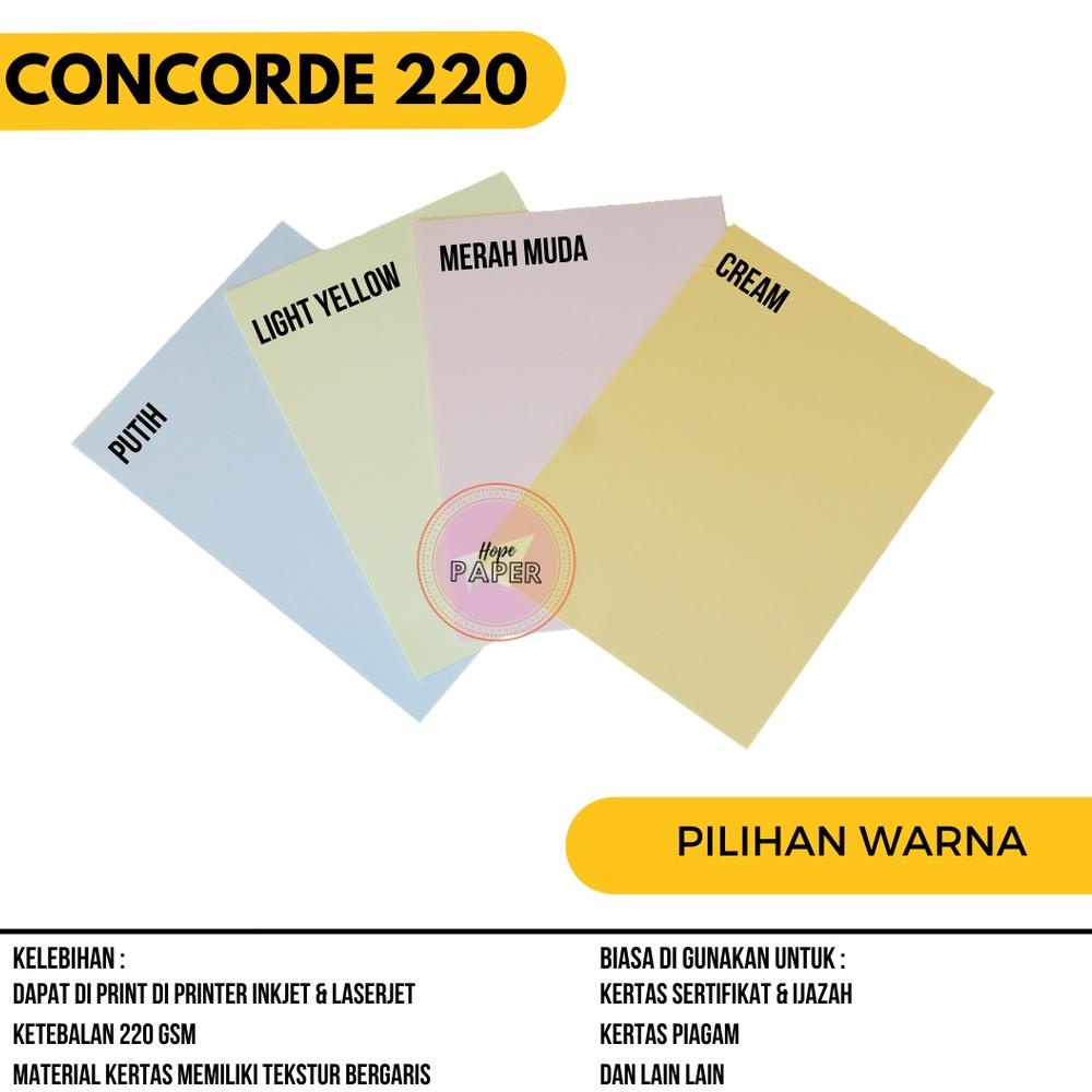 Jual Kekinian Kertas Concorde A4 220 Gr Isi 50 Lembar Concorde A4 220