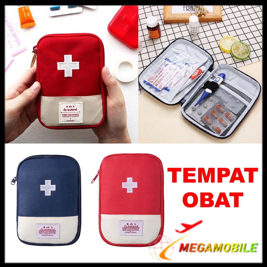 Jual MM Tas P3K Mini Bentuk Persegi Tempat Kotak Obat Bag Organizer