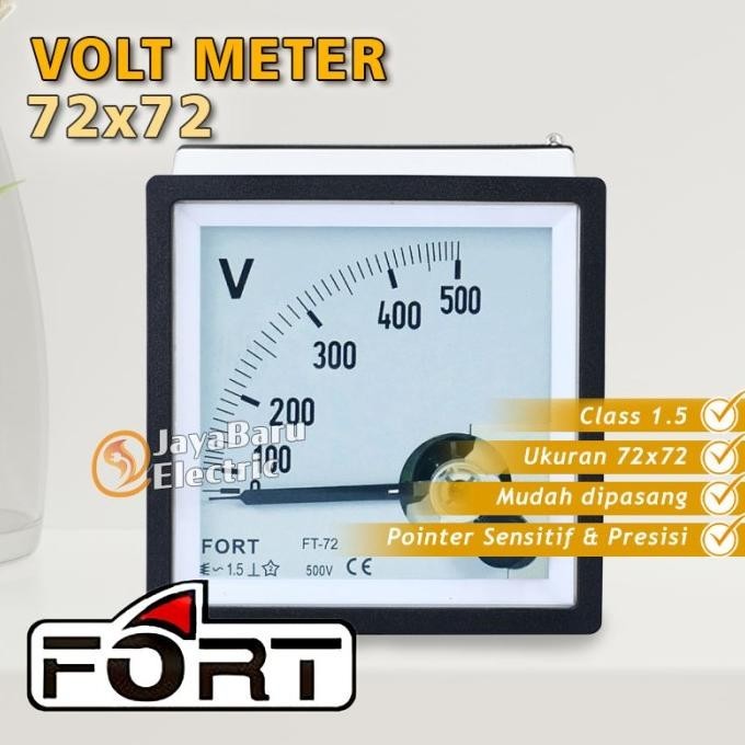 Jual Volt Meter Voltmeter Analog FORT 72x72 Shopee Indonesia