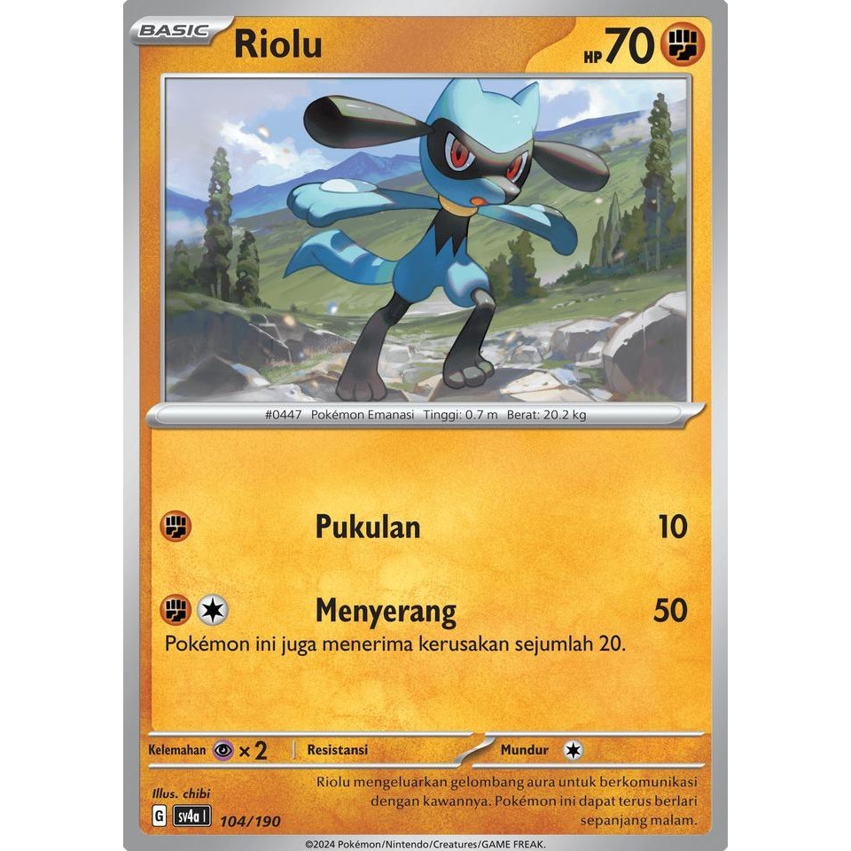 Jual Riolu Sv A Harta Berkilau Pokemon Tcg Bahasa Indonesia