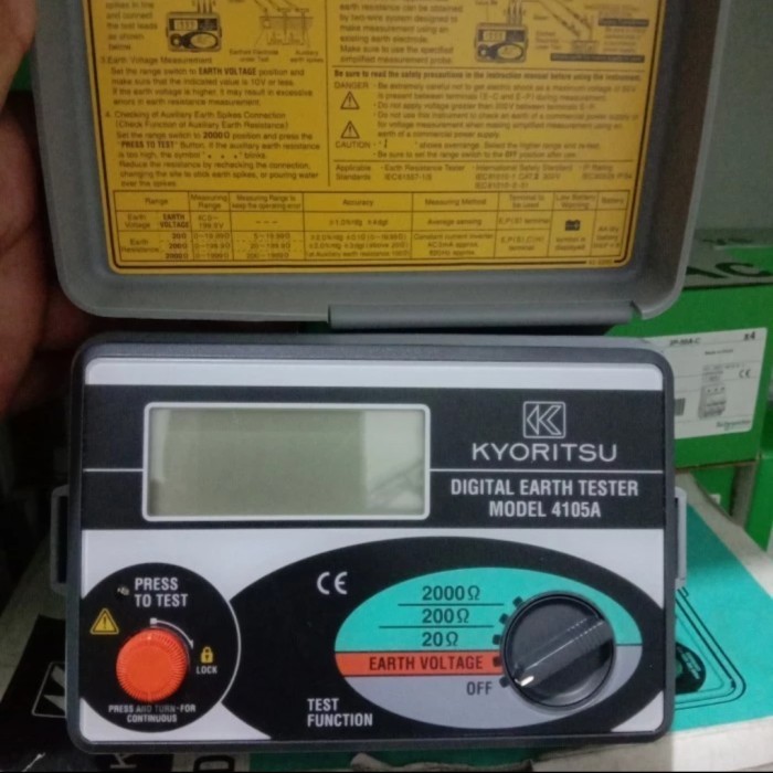 Jual Stok Baru Kyoritsu A Digital Earth Tester Grounding Tester