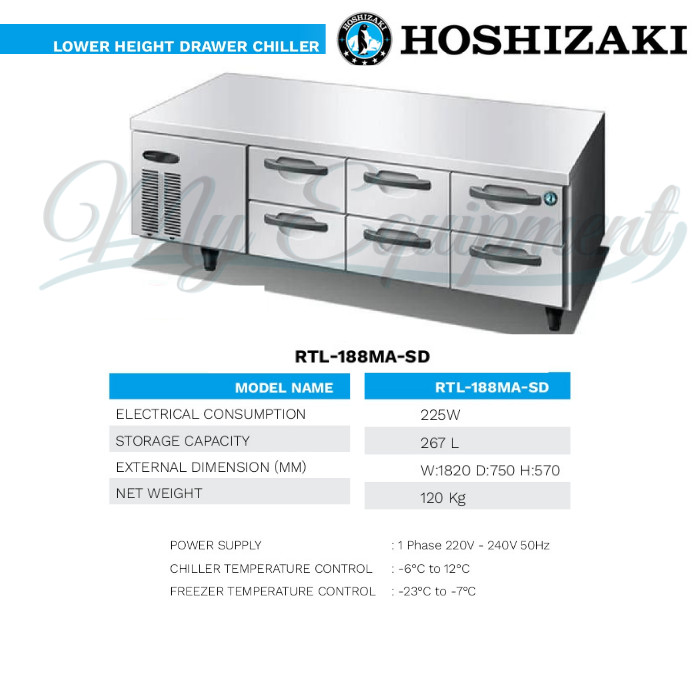 Jual Undercounter Chiller Drawer Laci Hoshizaki Rtl Ma Sd Shopee