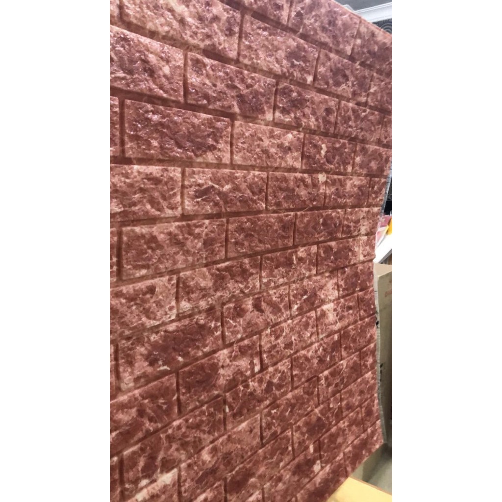 Jual Wallpaper Dinding Foam Batu Bata Merah Shopee Indonesia