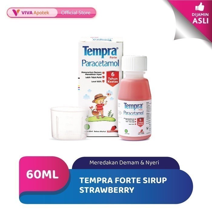 Jual Tempra Forte Sirup Strawberry Membantu Menurunkan Demam Ml