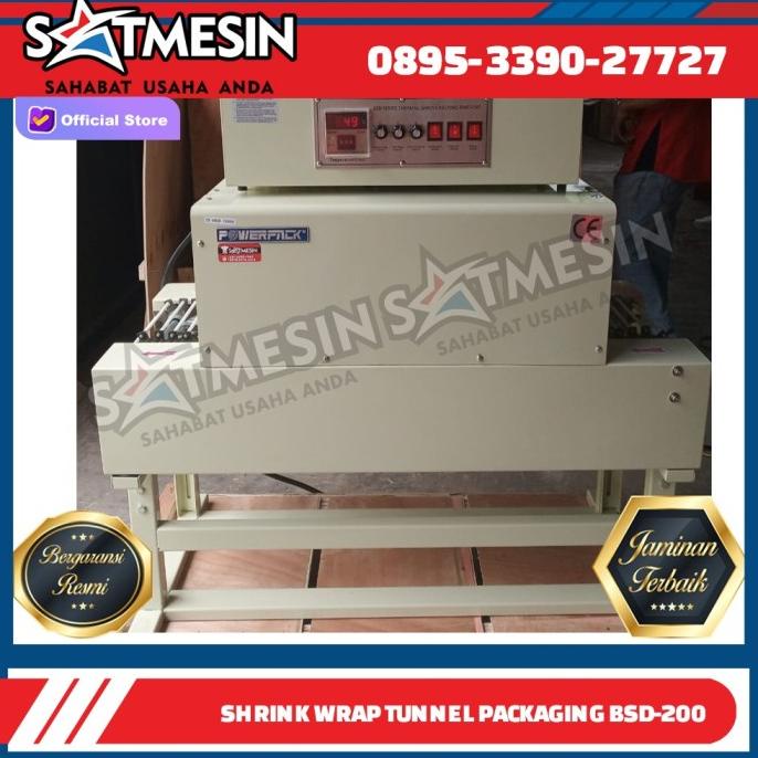 Jual Thermal Shrink Tunnel Mesin Penyusut Plastik Wrapping Bsd 200