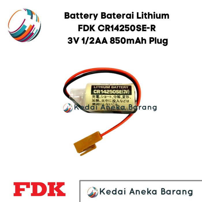 Jual Battery Baterai Lithium Fdk Plc Cr14250Se R 3V 1 2Aa 850Mah Plug