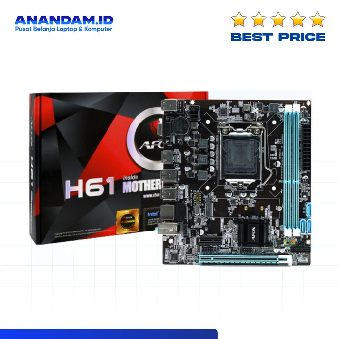 Jual Motherboard AFOX H61 Support NVME IH61 MA2 V6 Intel LGA 1155