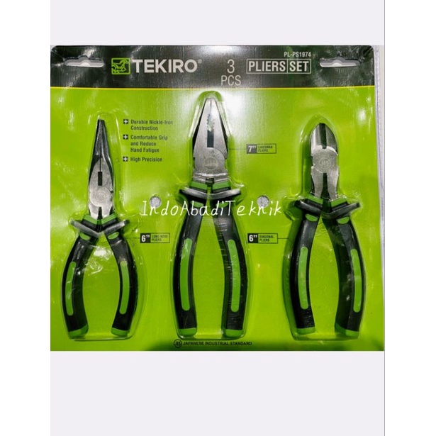 Jual TEKIRO TANG SET 3 PCS TANG KOMBINASI 7 TANG POTONG 6 TANG