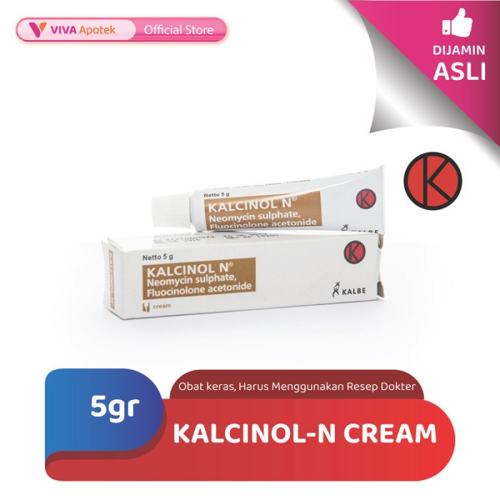 Jual Kalcinol N Cream Radang Kulit Infeksi Kulit 5 Gram Shopee