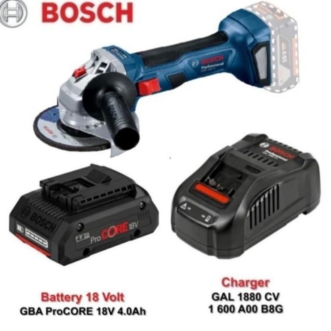 Jual Angle Grinder Cordless Bosch Gws V Li Baterai Charger Full