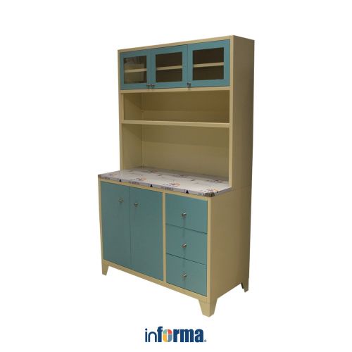 Jual Informa Lennox Kabinet Dapur Metal Biru Kitchen Cabinet Lemari