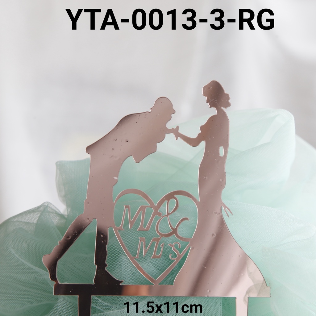 Jual Gr Yta Cake Topper Akrilik Kue Mr Mrs Wedding Tunangan