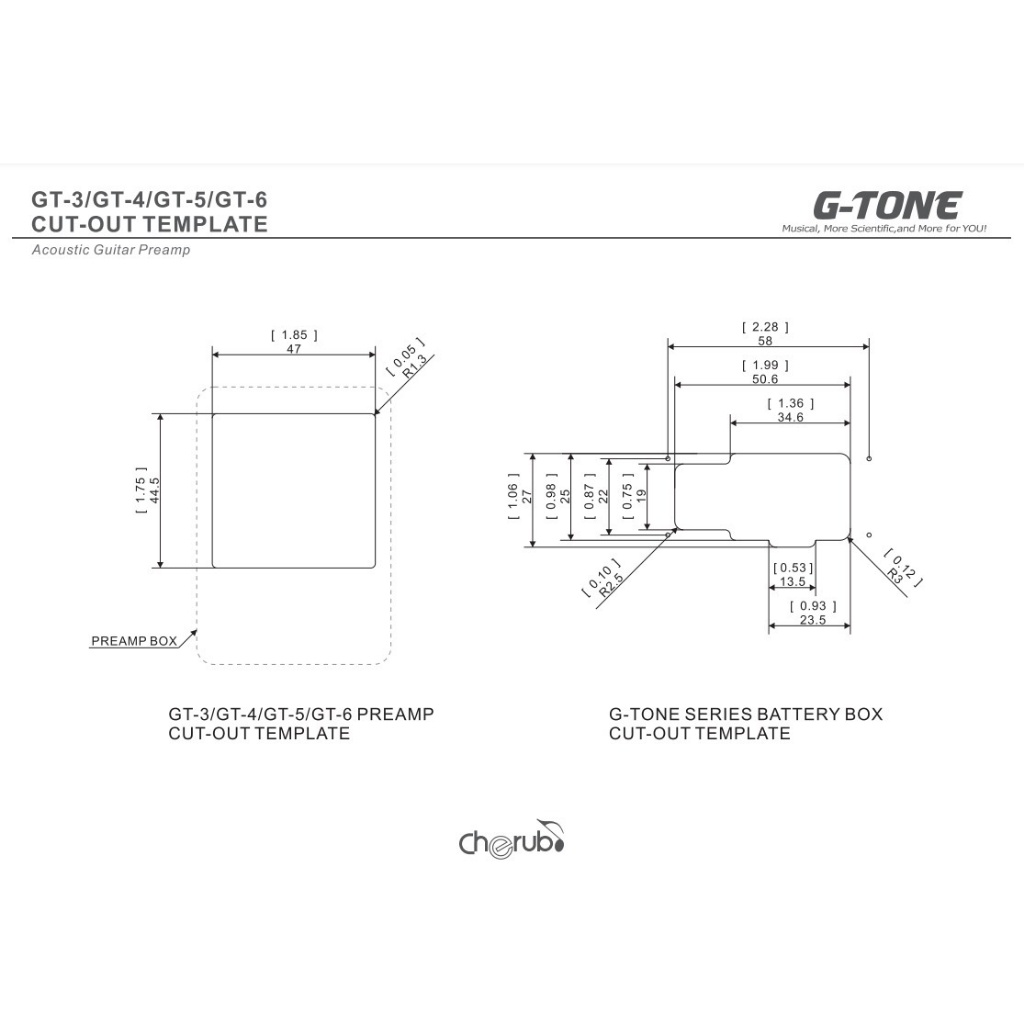 Jual Cherub Gt 4 Preamp Equalizer 3 Band Piup Gitar Akustik Tuner