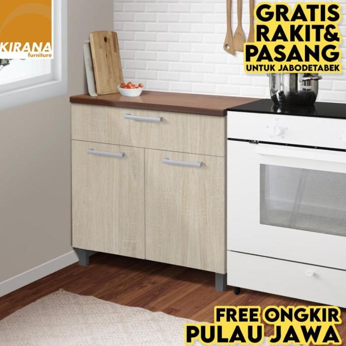 Jual Kirana Kitchen Set Denver Lemari Bawah 2 Pintu Shopee Indonesia