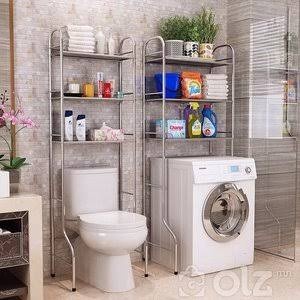 Jual Rak Mesin Cuci 3 Susun Toilet Stainless Storage Organizer Sabun