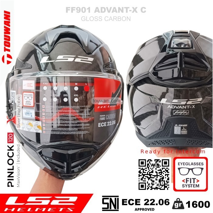 Jual Helm Helm Ls2 Ff901 Advant X Gloss Carbon Solid Shopee Indonesia