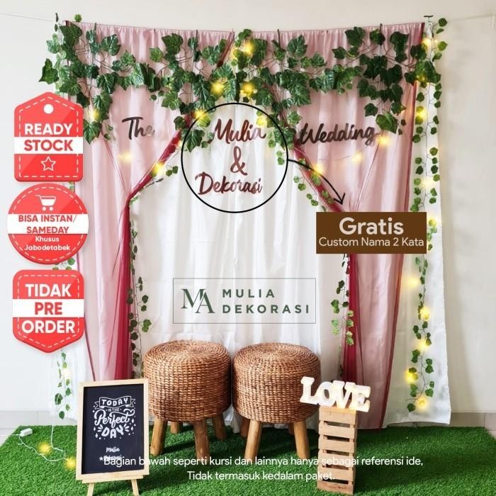 Jual Dekorasi Backdrop Lamaran Nikahan Syukuran Aqiqah Khitan Paket Aa