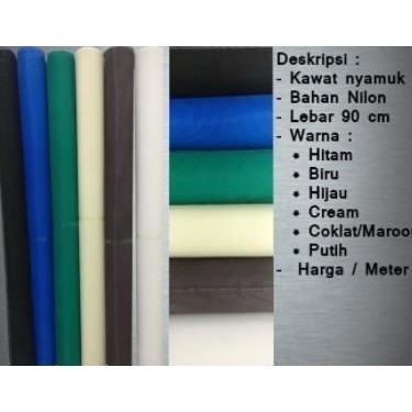 Jual Mtr Ram Nyamuk Strimin Kawat Kain Kasa Plastik Nylon Nilon