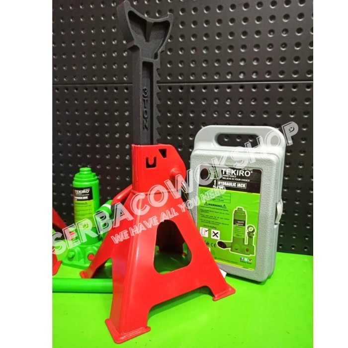 Jual Paket Dongkrak Tol Ton Tekiro Jack Stand Ton Nus Kunci Roda