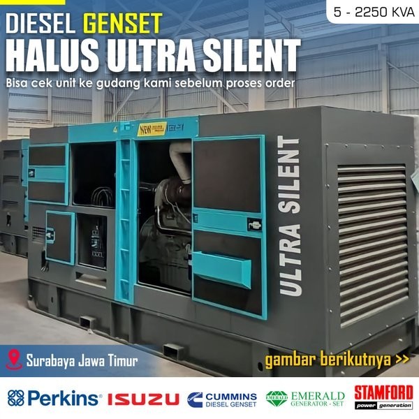 Jual Genset Kva Perkins Cummins Isuzu Emerald Phase Ultra Silent