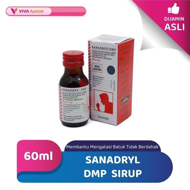 Jual Sanadryl Dmp Sirup Membantu Mengatasi Batuk Tidak Berdahak 60 Ml