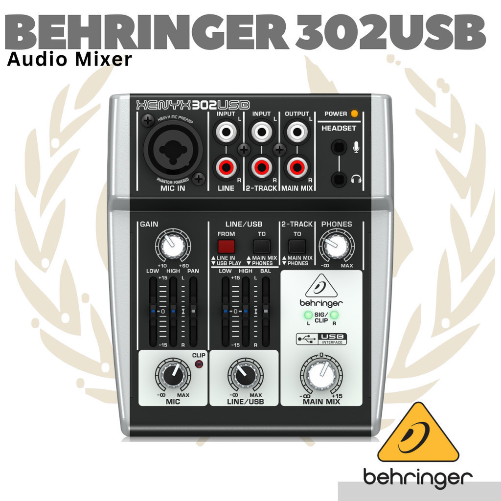 Jual Behringer Xenyx 302Usb Mixer With Usb 3 Channel Original Dan