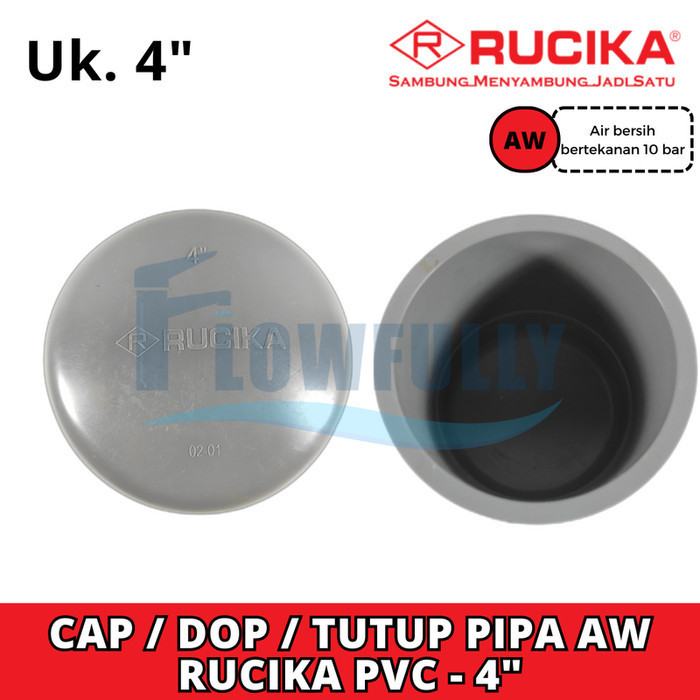 Jual Cap Aw Inch Rucika Dop Tutup Polos Ts Tebal Pvc Shopee