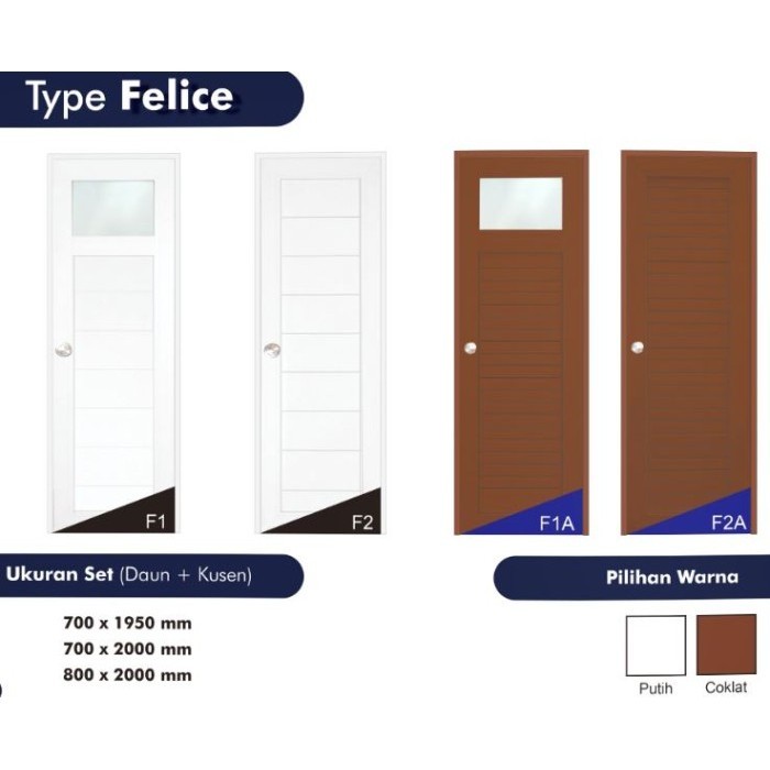 Jual Pintu Upvc S Plus Type Felice Shopee Indonesia