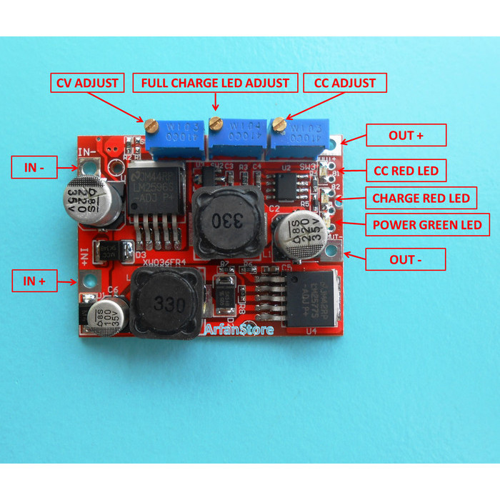 Jual Auto Boost Buck Dc Step Up Down Converter Lm2577 Lm2596 Cc Cv