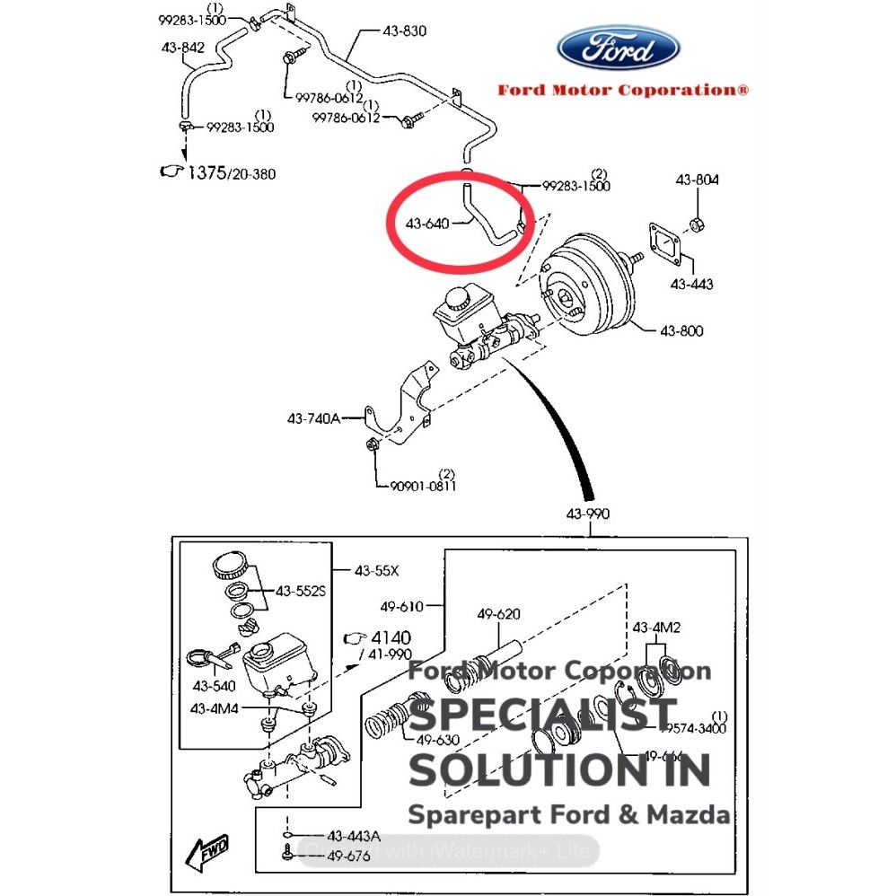 Jual Populer Selang Booster Rem Vacum Rem Ford Ranger Everest Mazda