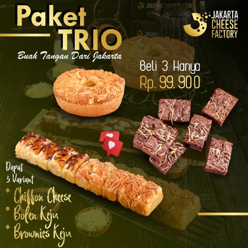 Jual Paket Trio Oleh Oleh Jakarta By Jakarta Cheese Factory Shopee