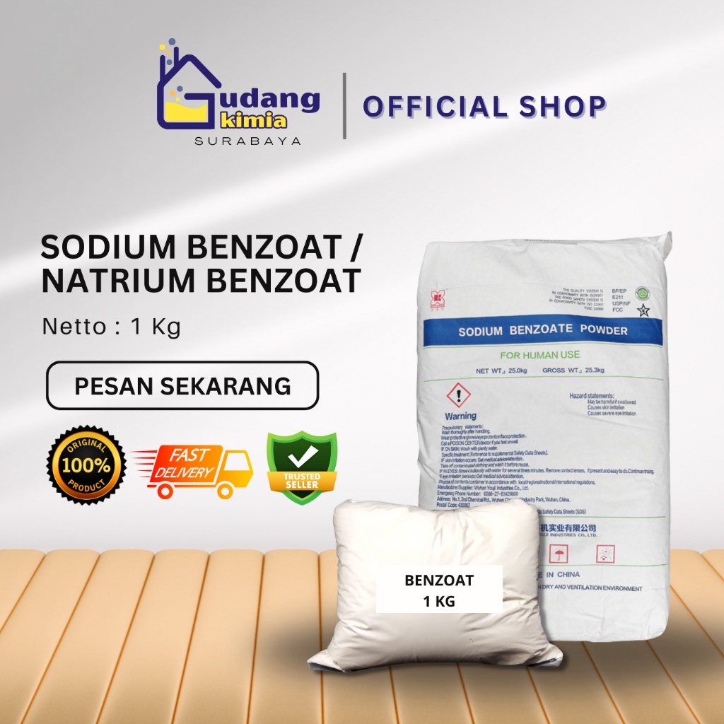 Jual Sodium Benzoat Natrium Benzoat Pengawet Makanan 1 Kg Shopee