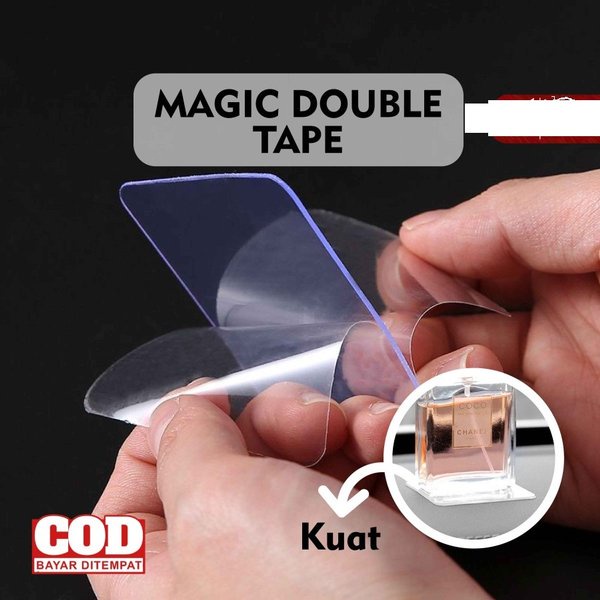 Jual Double Tape Magic Lem Doble Tip Tempelan Perekat Dinding Super