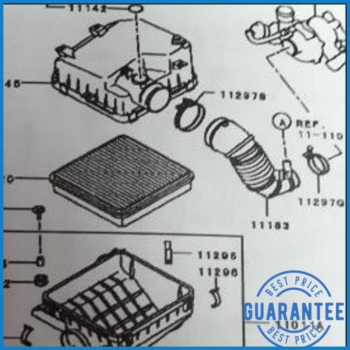 Jual SELANG UDARA HAWA HOSE AIR CLEANER ASLI MITSUBISHI PAJERO SPORT