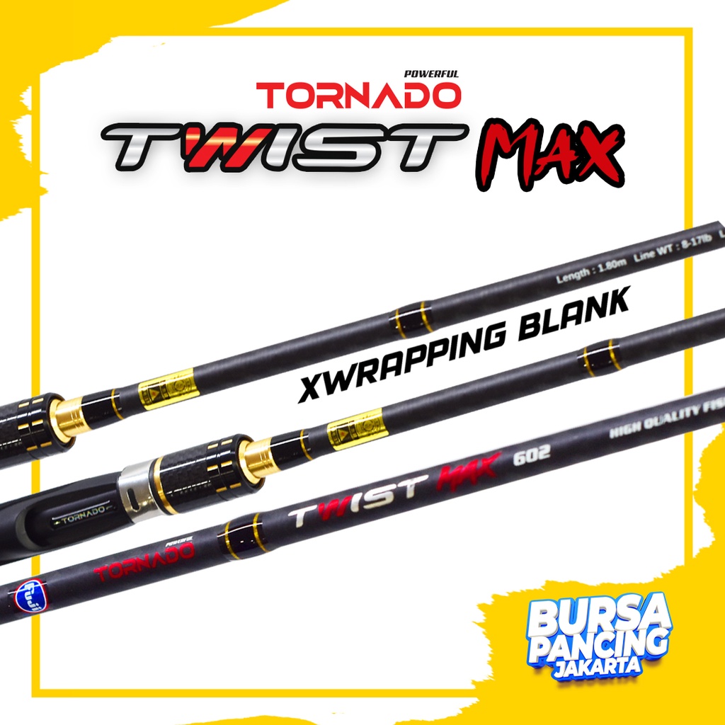 Jual Tornado Joran Pancing Spinning Twist Max Carbon Solid Ring Fuji