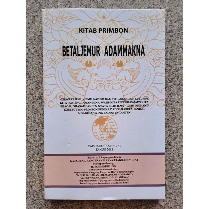 Jual Bestseller Primbon Jawa Kitab Betaljemur Adammakna Bahasa Jawa