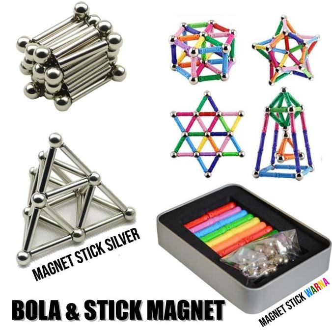 Jual Mainan Bola Dan Tongkat Magnet Magnetic Stick And Bucky Balls