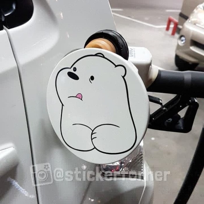 Jual Hm01 Stiker Tutup Tangki Bensin Mobil We Bare Bears Ice Bear