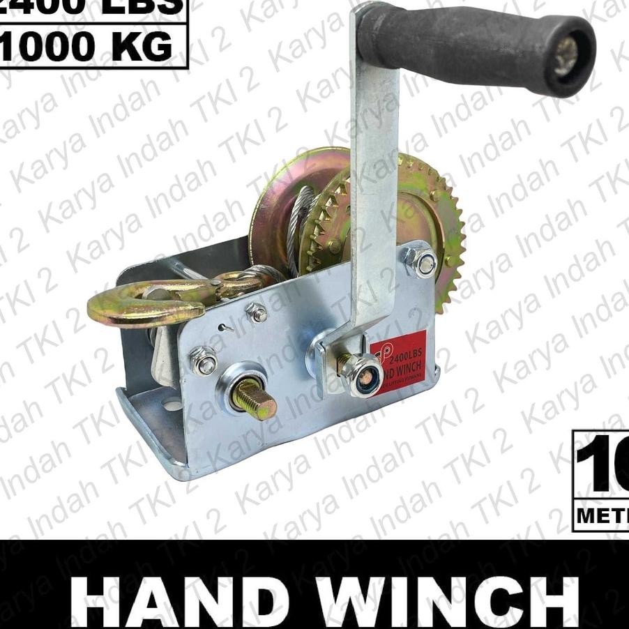 Jual Hand Winch 1 Ton Katrol Tangan Manual 2400 Lbs Kapal Boat Sling