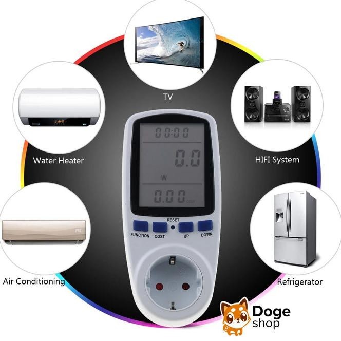 Jual Watt Meter Stop Kontak Wattmeter Pengukur Daya Listrik KWH Volt