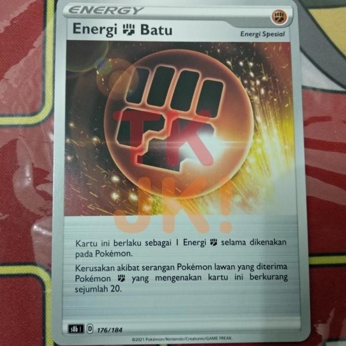 Jual Pokemon Game Kartu Koleksi Energi Petarung Batu Pedang Perisai